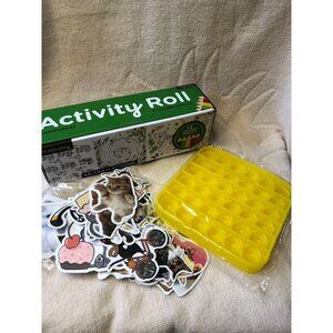 Mixed Lot Activity Roll Colored Pencils Fidget Toy and 50 Cat Kitten Stickers